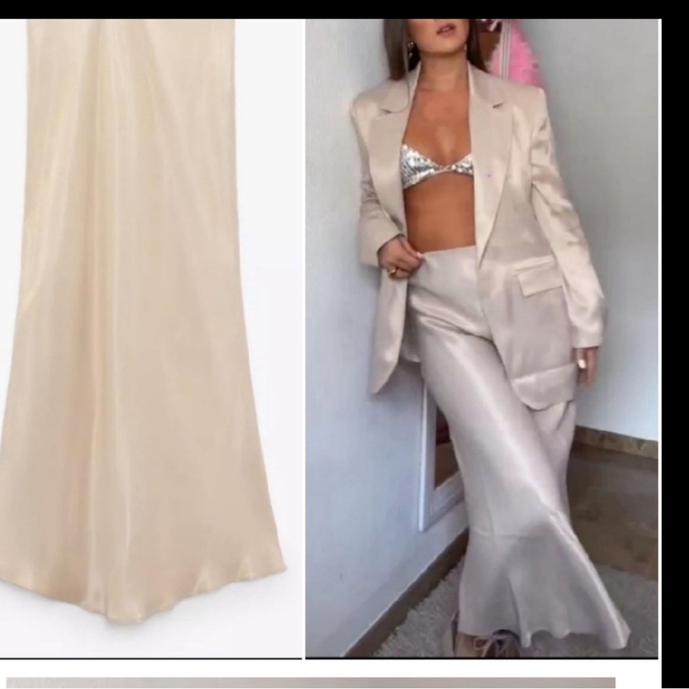 🎅NWT SATIN EFFECT MIDI SKIRT SIZE LARGE🎄